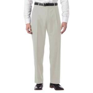 NEW BALLIN manchester pleated micro nano performance gabardine trouser in cream